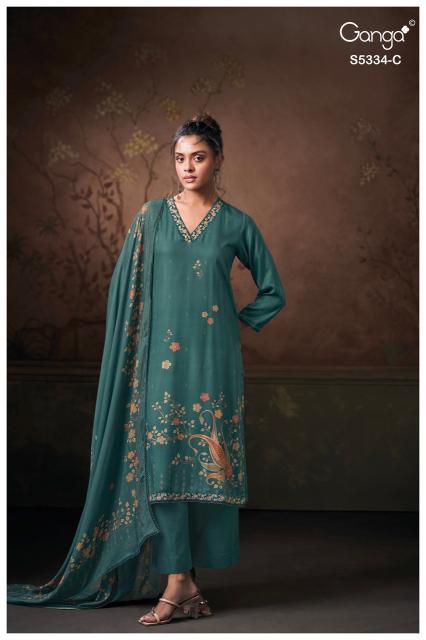 Ganga gavira 5334 buy dress materials wholesale online
